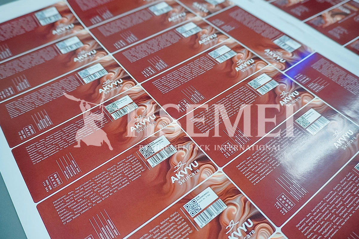 contoh label kosmetik di Hsemei Pack International