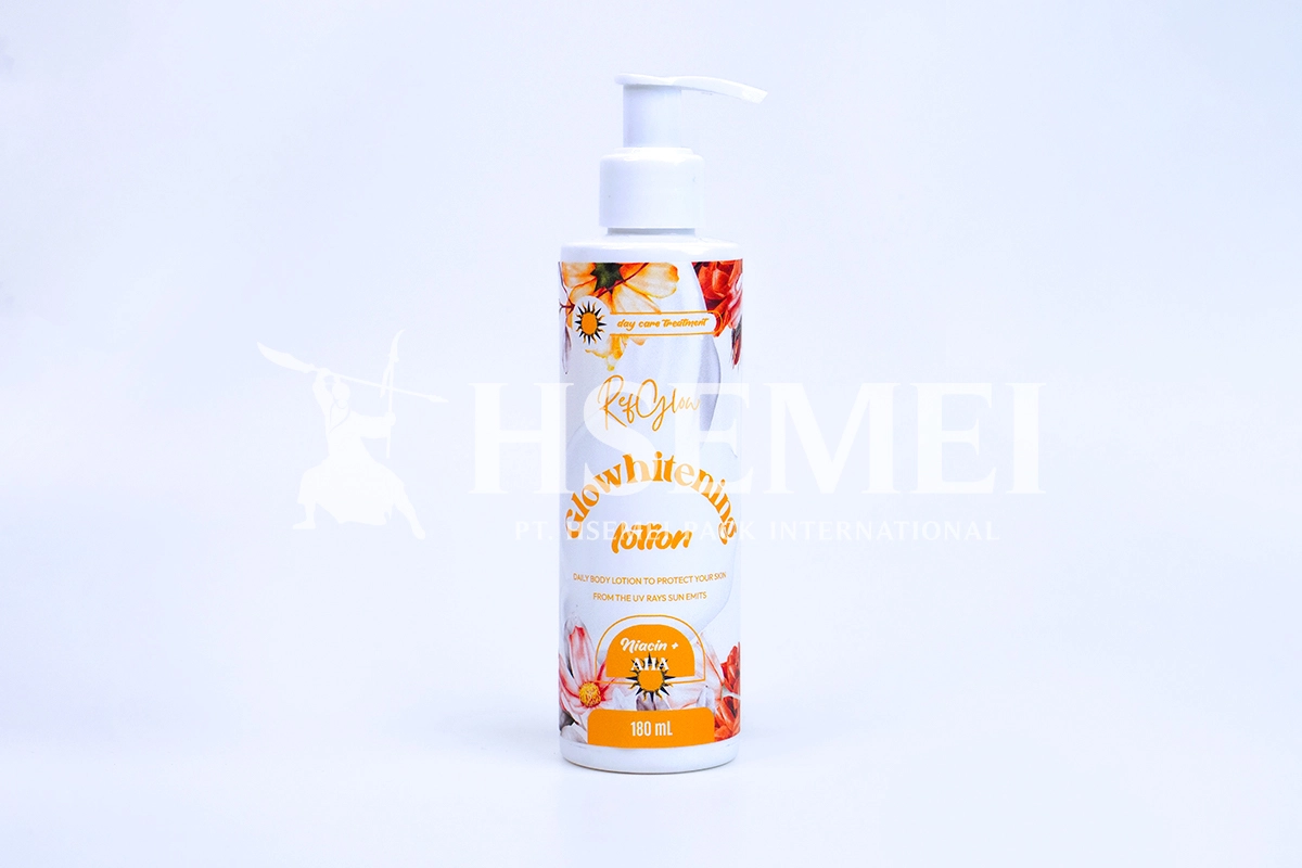 Cetak Botol Lotion 100 ml, Bisa Pilih Bahan & Model Kemasan 1 cetak botol lotion 100 ml desain kustom