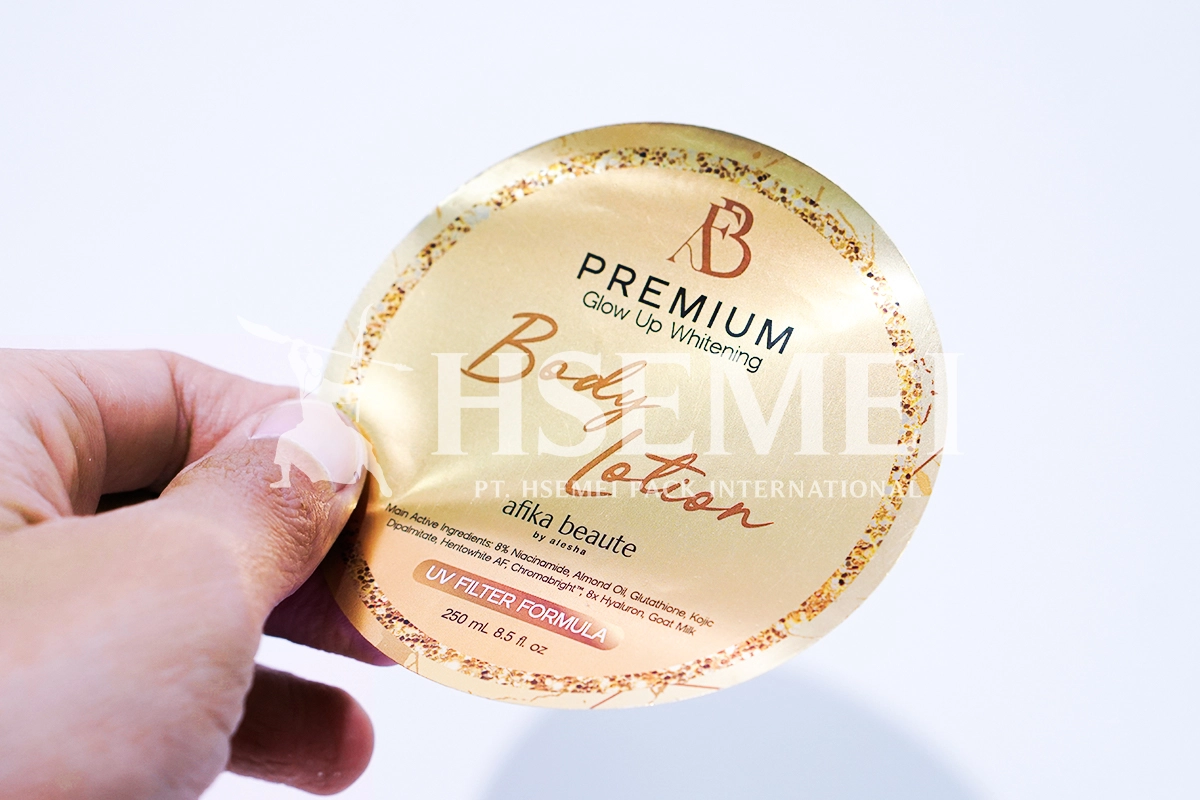 cetak stiker gold matte desain kustom