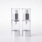 BOTOL AIRLESS ELIPS UKURAN 15 mL AKSEN SILVER METALIK