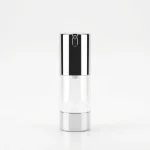 BOTOL AIRLESS LUX VARIAN CAP SILVER METALIK UKURAN 10 mL