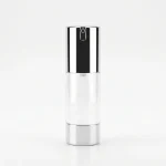 BOTOL AIRLESS LUX VARIAN CAP SILVER METALIK UKURAN 20 mL