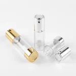 BOTOL AIRLESS PUMP BENTUK SILINDER BAHAN ACRYLIC BENING TRANSPARAN