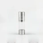 BOTOL AIRLESS RING AKSEN SILVER METALIK UKURAN 15 mL