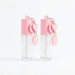 BOTOL DOE FOOT APPLICATOR BENING TRANSPARAN DENGAN CAP WARNA PINK