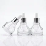 BOTOL DROPPER KOSMETIK BENING TRANSPARAN BAHAN GLASS (KACA)