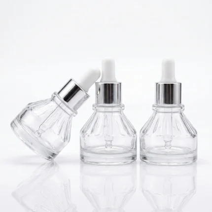 BOTOL DROPPER KOSMETIK BENING TRANSPARAN BAHAN GLASS (KACA)