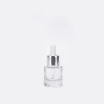 BOTOL KACA KOSMETIK PREMIUM UKURAN 30 mL DENGAN CAP METALIK SILVER