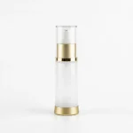 BOTOL KOSMETIK AIRLESS PUMP BENTUK SILINDER PIPIH TINGGI