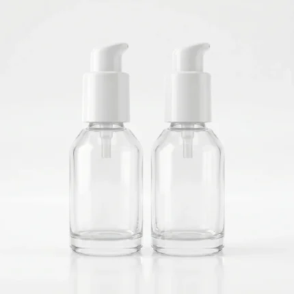 BOTOL KOSMETIK JENIS PUMP BAHAN GLASS (KACA)