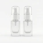 BOTOL KOSMETIK JENIS PUMP BAHAN GLASS (KACA) BENING TRANSPARAN