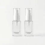 BOTOL KOSMETIK JENIS PUMP BAHAN GLASS (KACA) BENING TRANSPARAN