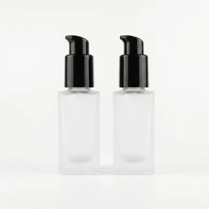 BOTOL KOSMETIK JENIS PUMP BAHAN GLASS (KACA) FROSTED