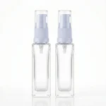 BOTOL KOSMETIK KOTAK PREMIUM BAHAN GLASS (KACA) BENING TRANSPARAN