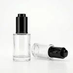 BOTOL KOSMETIK PUMP BAHAN GLASS (KACA) BENING TRANSPARAN
