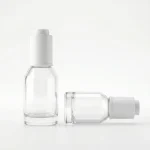 BOTOL KOSMETIK PUMP BAHAN GLASS (KACA) BENING TRANSPARAN