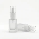 BOTOL KOSMETIK PUMP BAHAN GLASS (KACA) FROSTED TRANSPARAN