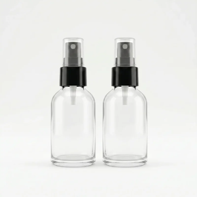 BOTOL KOSMETIK SPRAY BAHAN GLASS (KACA) BENING TRANSPARAN