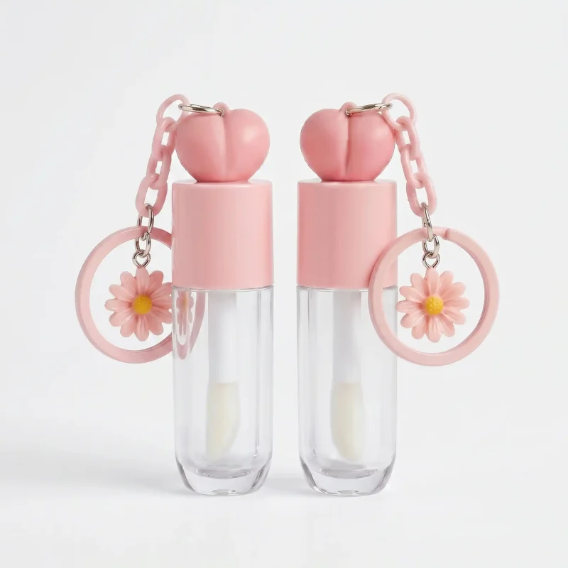 KEMASAN DOE FOOT APPLICATOR LIP GLOSS BENTUK SILINDER PIPIH BAHAN GLASS (KACA)