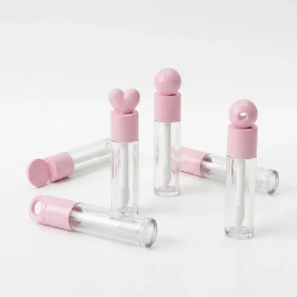 KEMASAN LIP GLOSS DENGAN DOE FOOT APPLICATOR BENTUK SILINDER MINI
