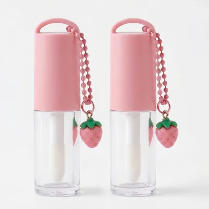 KEMASAN LIP GLOSS DOE FOOT APPLICATOR BENING TRANSPARAN DENGAN GANTUNGAN KUNCI