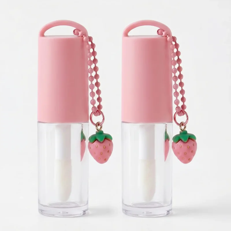 Home 19 KEMASAN LIP GLOSS DOE FOOT APPLICATOR BENING TRANSPARAN DENGAN GANTUNGAN KUNCI