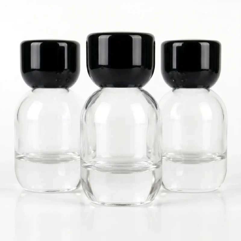Home 21 BOTOL PARFUM SPRAY BENIGN TRANSPARAN DENGAN CAP HITAM