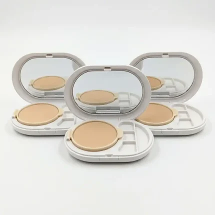 KEMASAN KOSMETIK CUSHION COMPACT DENGAN INNER LID, CERMIN, DAN SPACE KOSONG TAMBAHAN