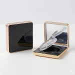KEMASAN KOSMETIK CUSHION COMPACT WARNA HITAM DAN AKSEN GOLD