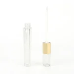 KEMASAN KOSMETIK EYELINER TUBE RY-7110 VARIAN WARNA BENING TRANSPARAN DENGAN RING GOLD