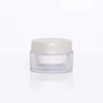 KEMASAN KOSMETIK JAR POT 5 GRAM ACD MUTIARA VARIAN WARNA BENING FROSTED DENGAN CAP PUTIH ABU ABU