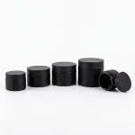 KEMASAN KOSMETIK JENIS POT JAR WARNA HITAM DOFF
