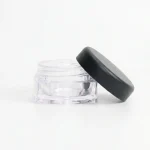 POT 5 GRAM IMP HITAM WARNA BENING TRANSPARAN DENGAN CAP HITAM