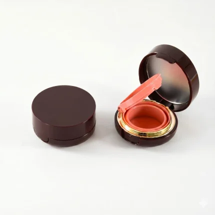 POT CUSHION COMPACT BENTUK SILINDER KECIL DENGAN INNER LID & INNER CAP REFLEKTIF