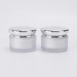 POT JAR KOSMETIK BENING TRANSPARAN DENGAN CAP SILVER METALIK