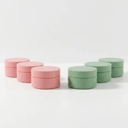POT JAR KOSMETIK WARNA HIJAU DAN PINK MUDA DOFF