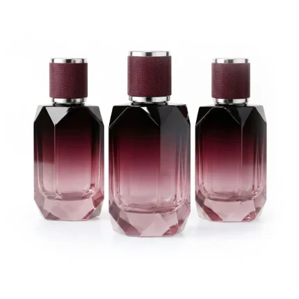 botol parfum DIAMOND RED DW-19 varian warna Burgundy Gradient - Silver Ring
