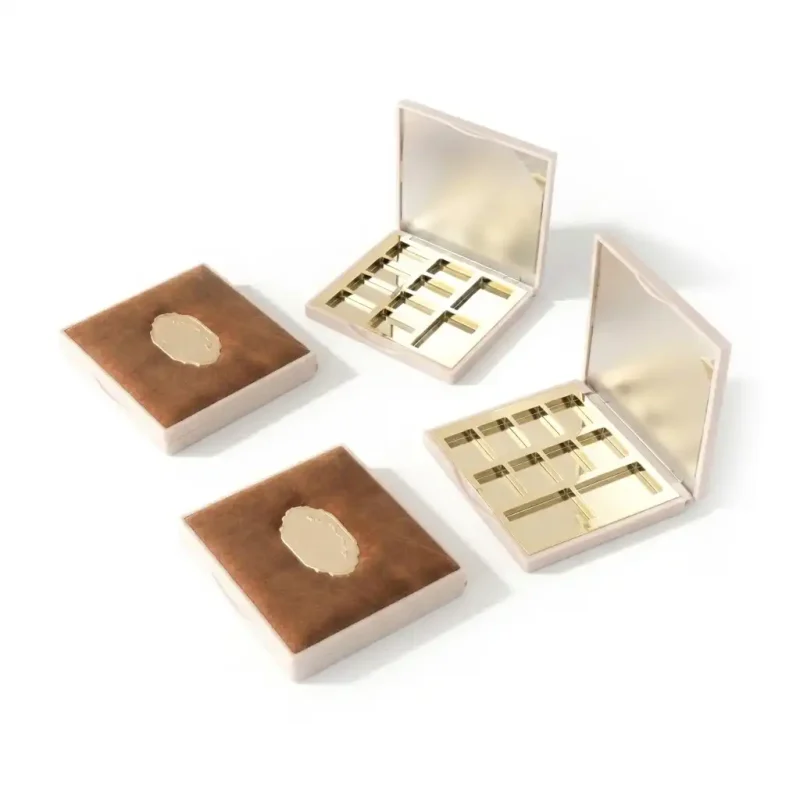 Home 33 eyeshadow case sepuluh kompartment dengan cermin bagian dalam