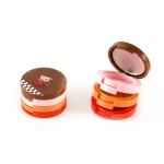 eyeshadow case tiga kompartmen dengan cermin bagian dalam