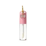 kemasan BOTTLE LIP 115-7 varian warna bening transparan dengan cap warna pink