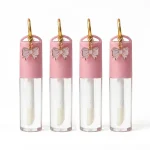 kemasan botol lip gloss silinder ukuran kecil dengan aplikator tebal satu sisi