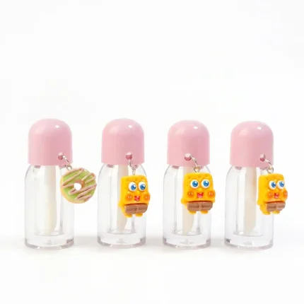kemasan botol lip gloss ukuran kecil satu sisi dengan aplikator tebal