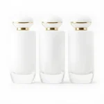 kemasan botol parfum KING CRYSTAL WHITE varian warna putih dengan aksen gold