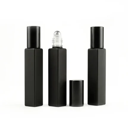 kemasan botol parfum roll on bentuk kotak rounded premium