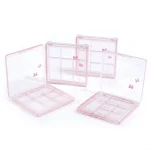 kemasan eyeshadow case bentuk kotak dengan tujuh kompartemen