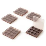 kemasan eyeshadow case bentuk kotak ergonomis dengan sembilan kompartemen