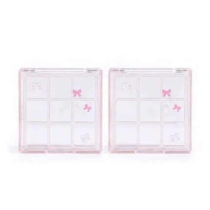 kemasan eyeshadow case bentuk kotak premium 9 kompartemen