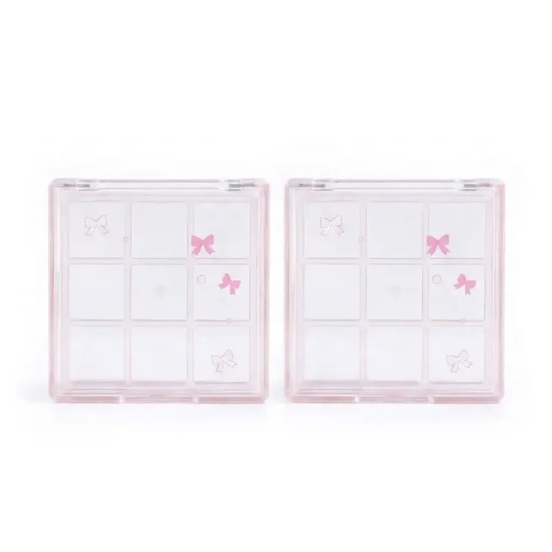 kemasan eyeshadow case bentuk kotak premium 9 kompartemen