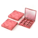 kemasan eyeshadow case dengan sembilan kompartemen dan cermin bagian dalam
