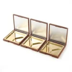 kemasan eyeshadow case tiga kompartmen dengan cermin bagian dalam